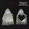 Valloween Ghost Figurines with Love Hearts • Gothic Home Decor • 3D Printed